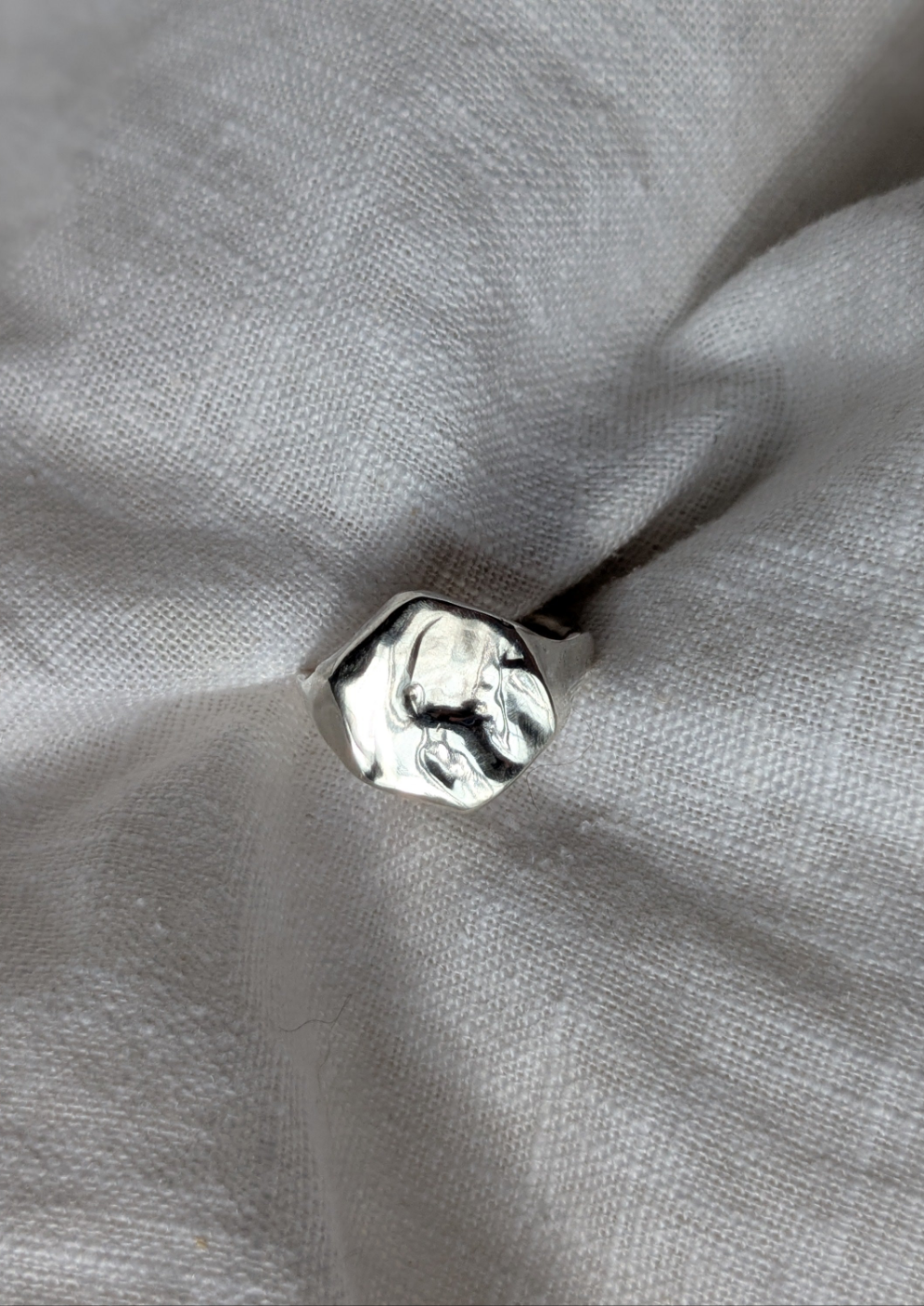 Custom Causeway Volcanic silver ring