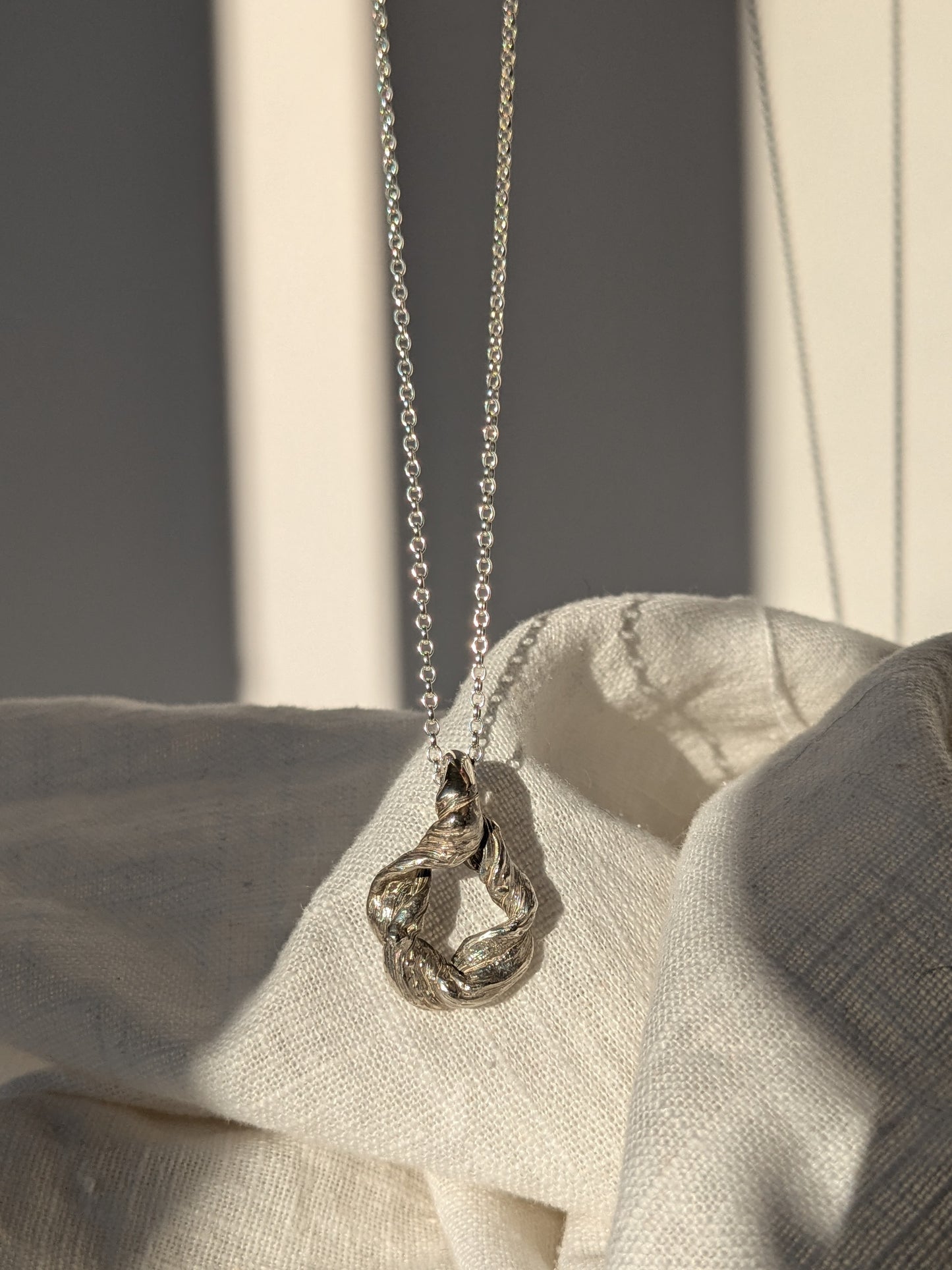 Twisted Cerchio silver pendant - Mitsuro Hikime