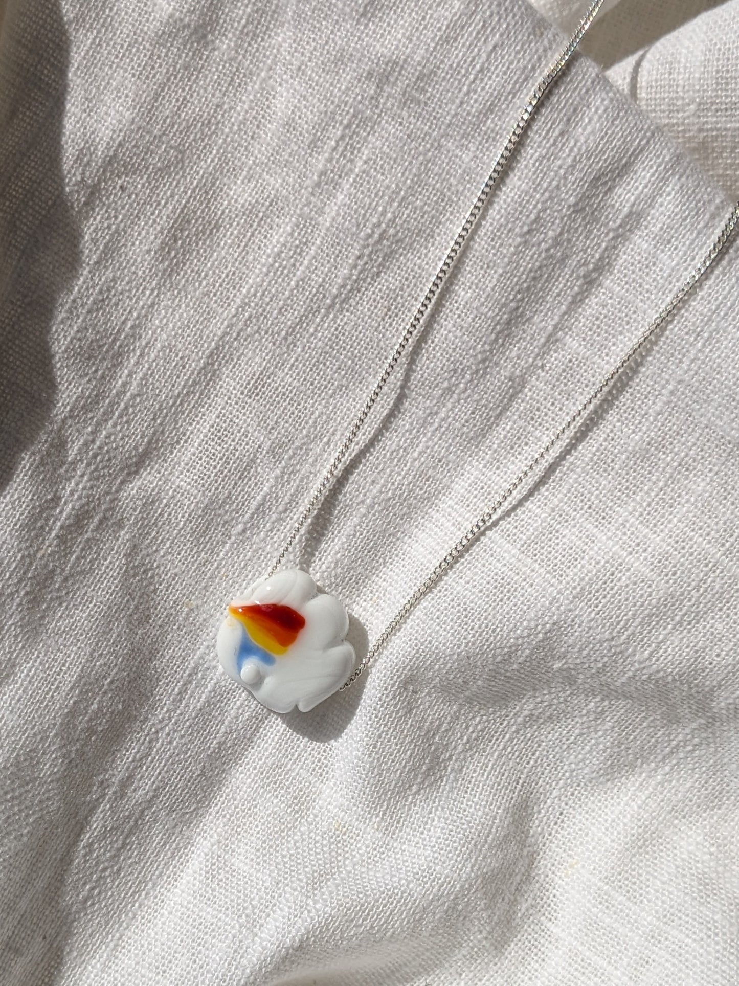 Rainbow Cloud Murano Necklace