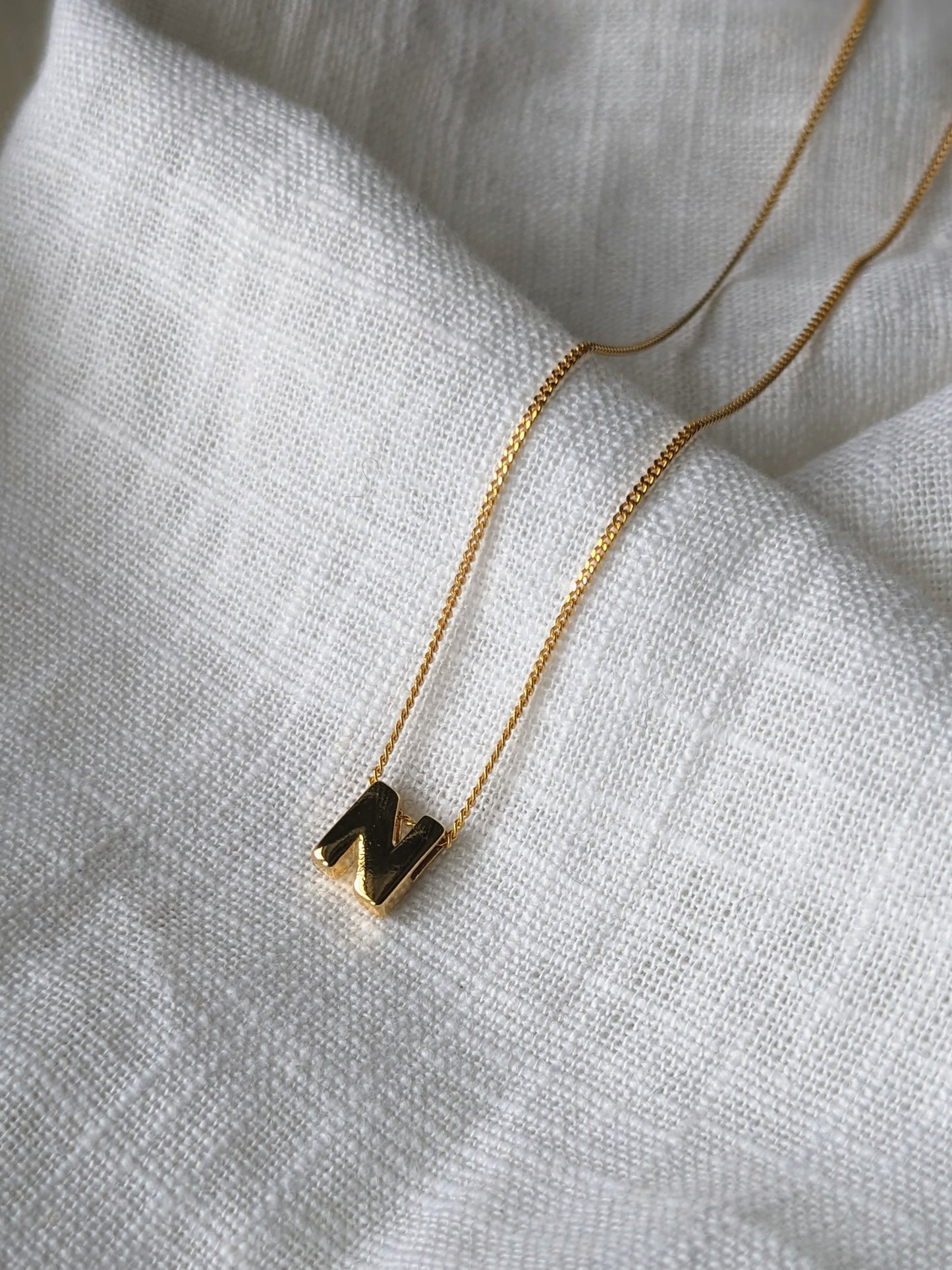 Initial Necklace - 18 Carat Gold Vermeil