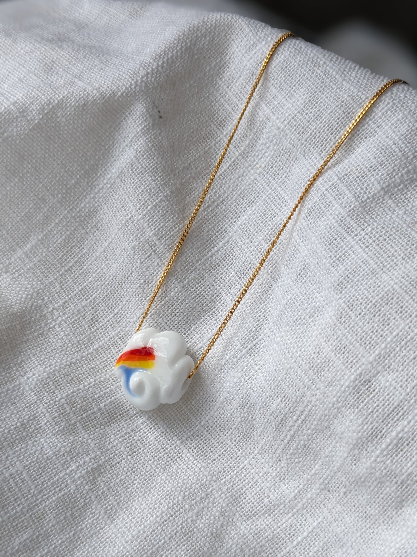 Rainbow Cloud Murano Necklace