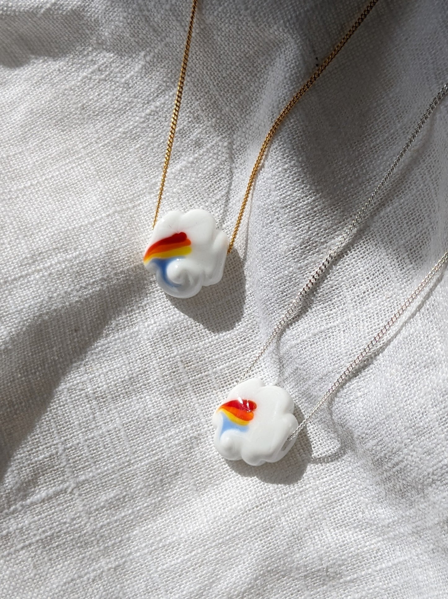 Rainbow Cloud Murano Necklace