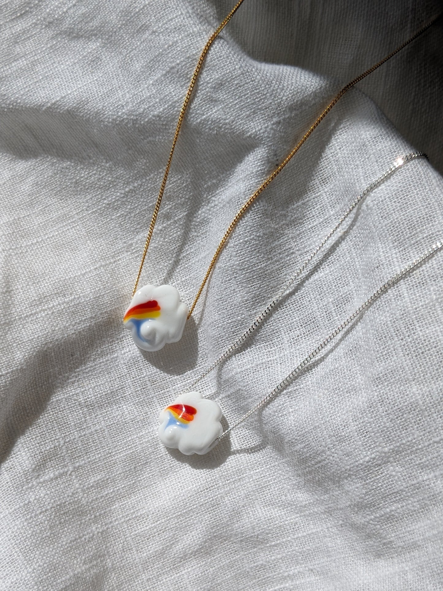 Rainbow Cloud Murano Necklace