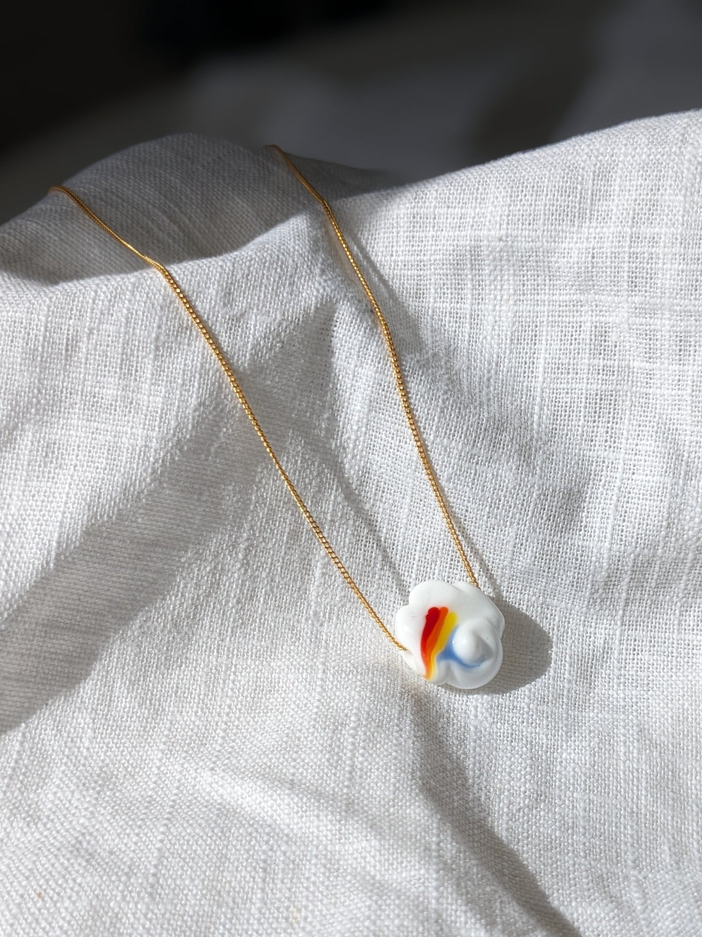 Rainbow Cloud Murano Necklace