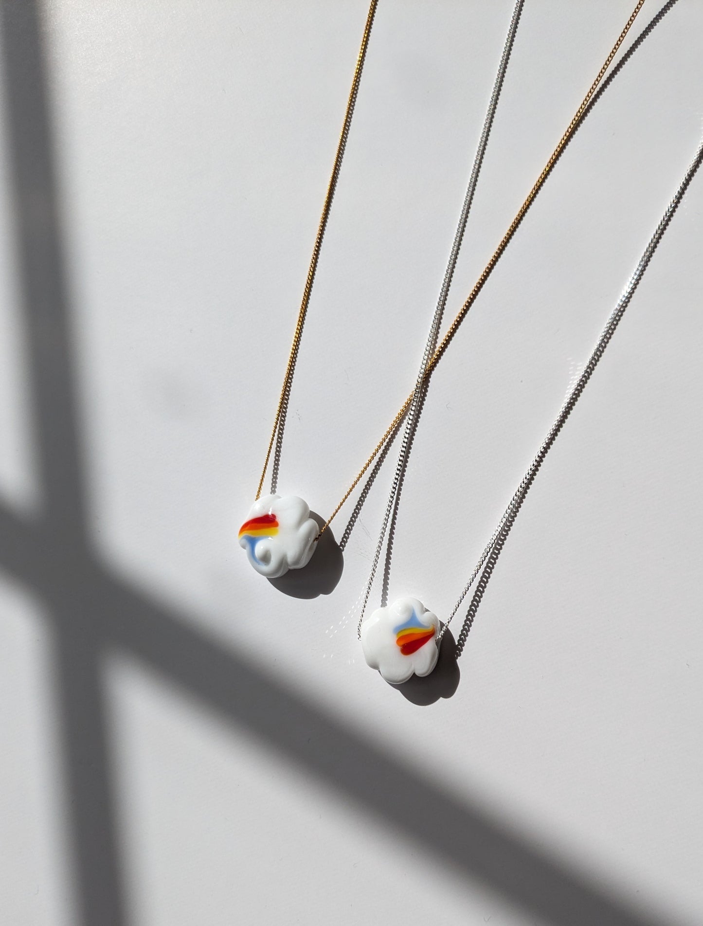 Rainbow Cloud Murano Necklace