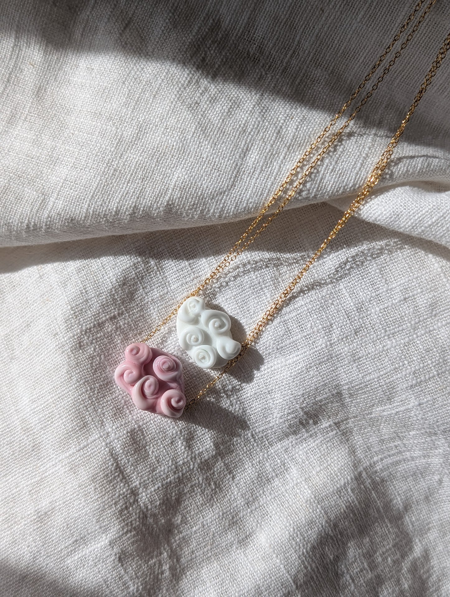 Pastel Clouds - Murano glass cloud necklace