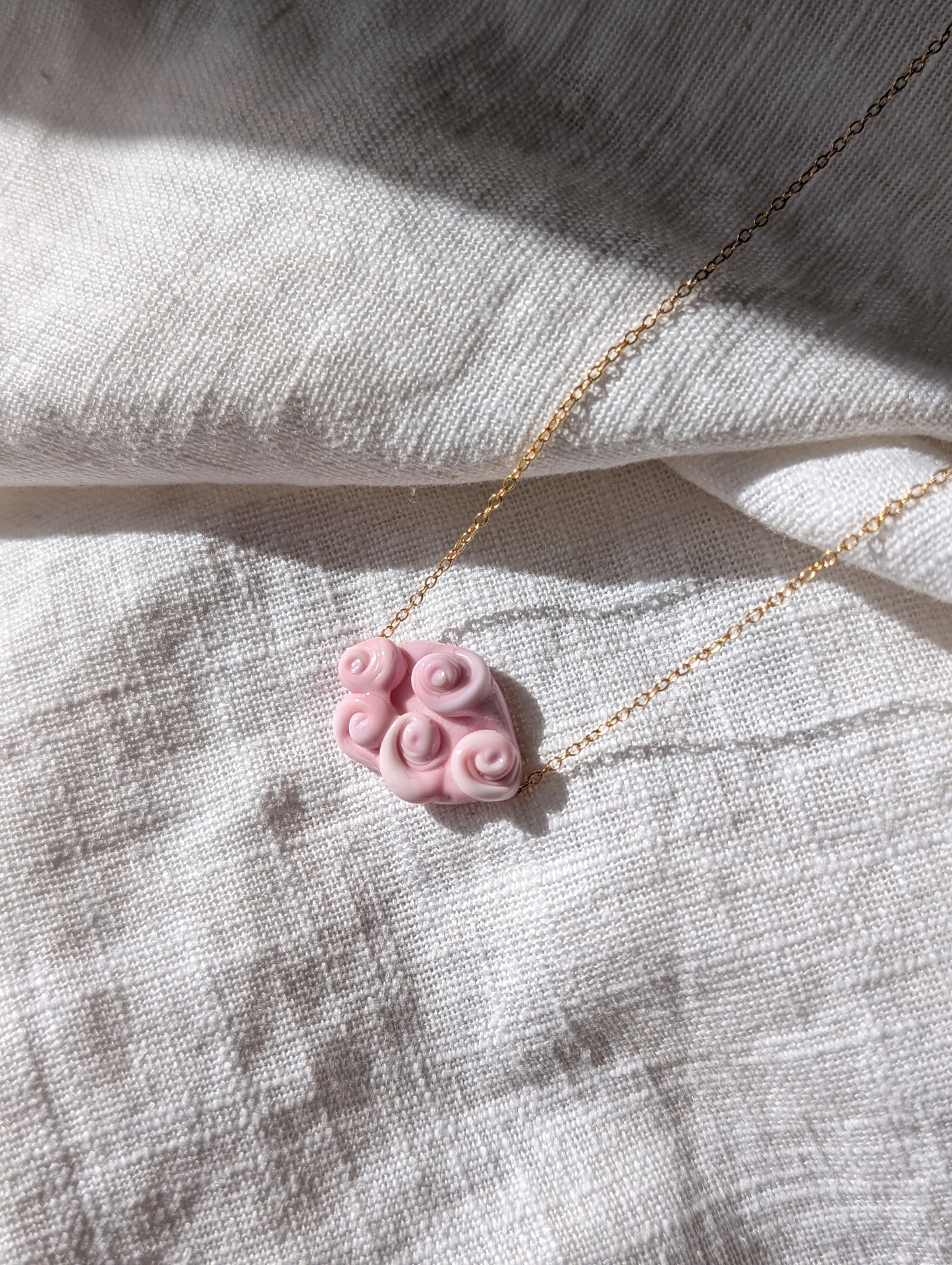 Pastel Clouds - Murano glass cloud necklace