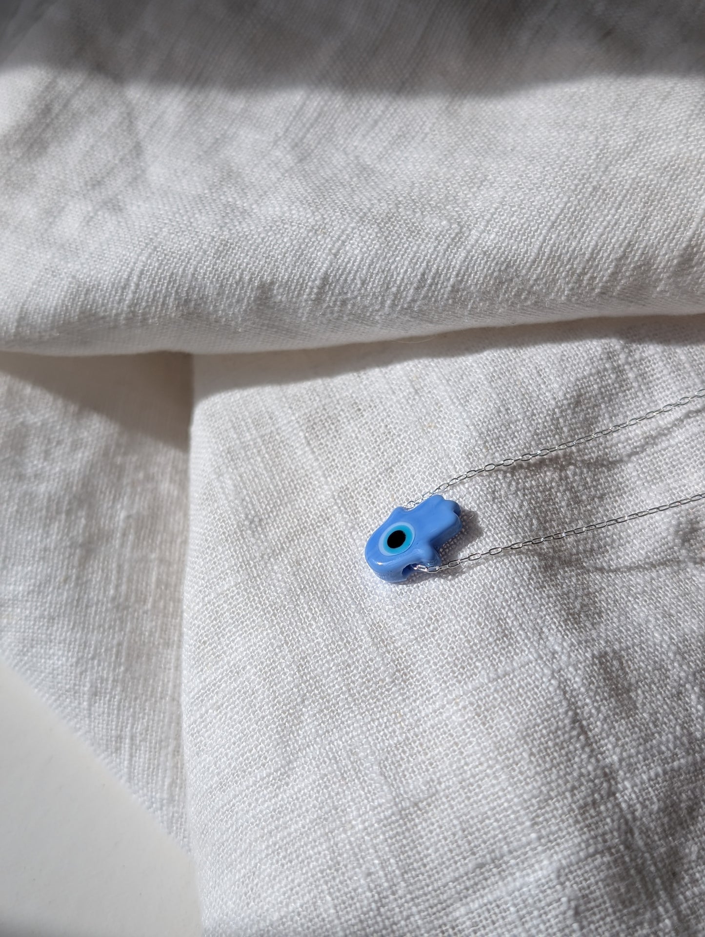 Hamsa Hand Murano Glass Necklace