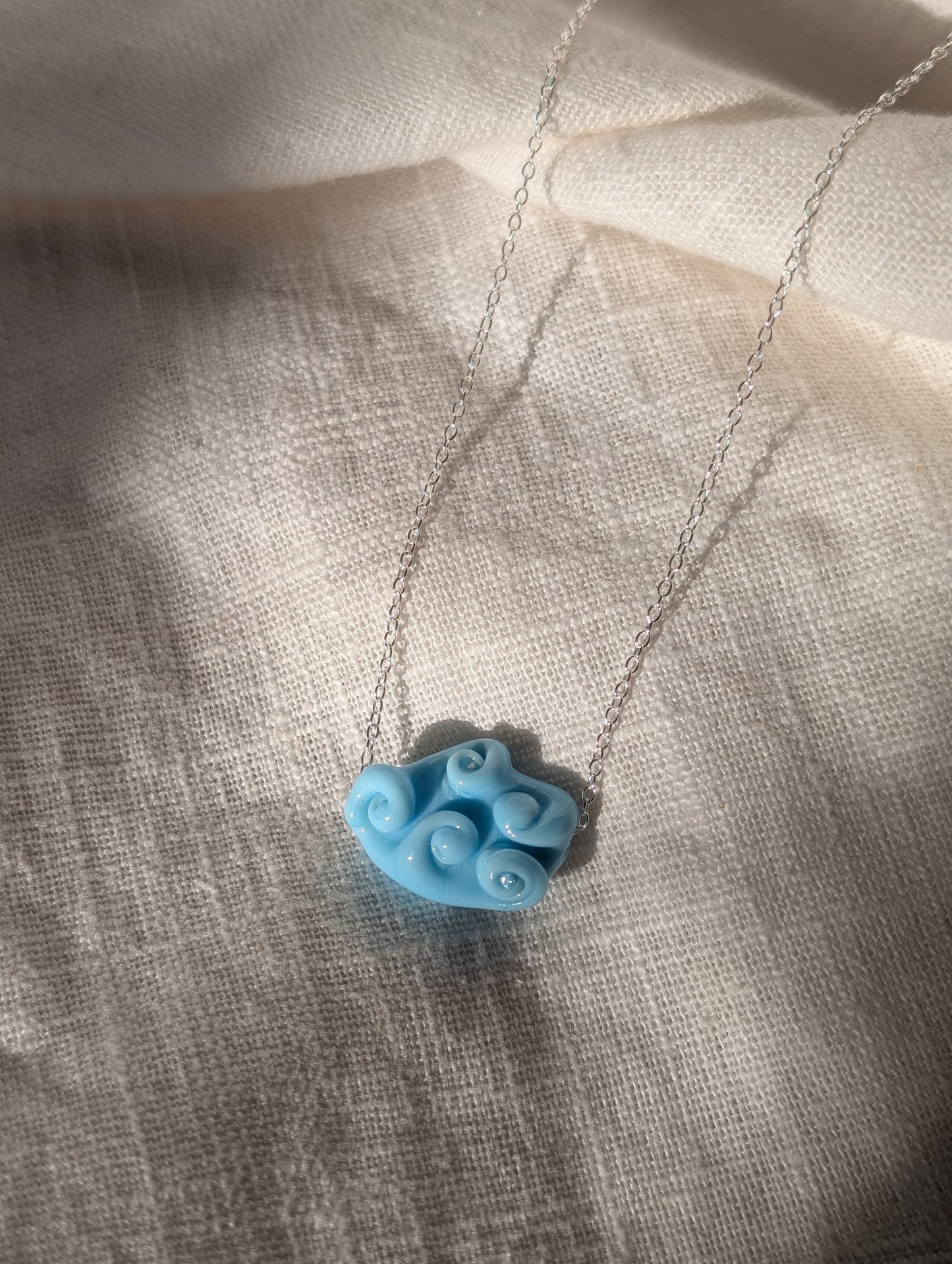 Pastel Clouds - Murano glass cloud necklace
