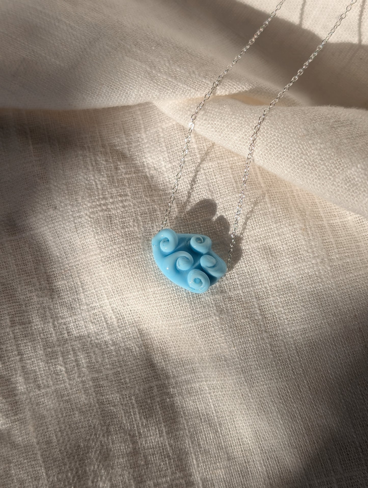 Pastel Clouds - Murano glass cloud necklace