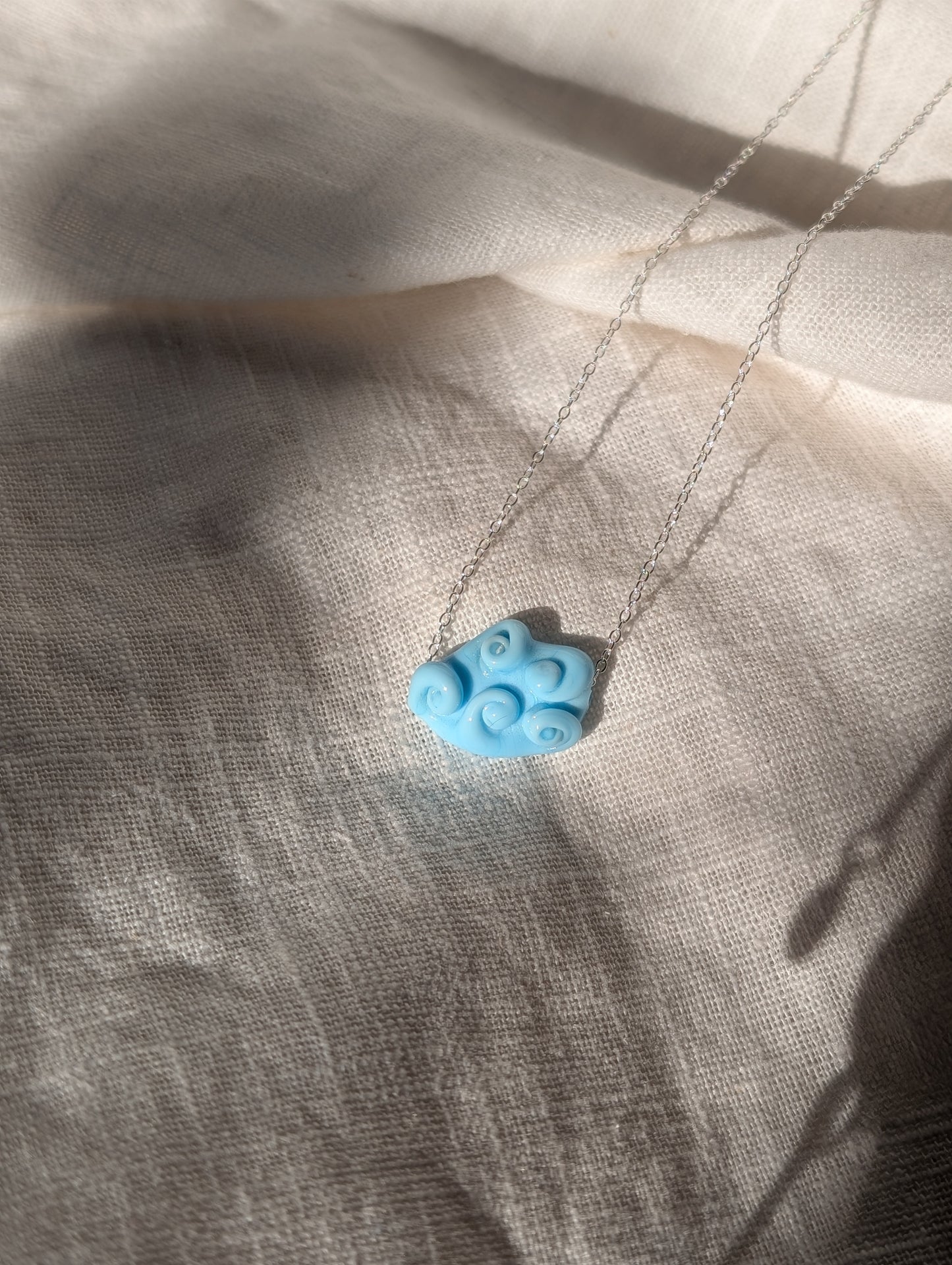 Pastel Clouds - Murano glass cloud necklace