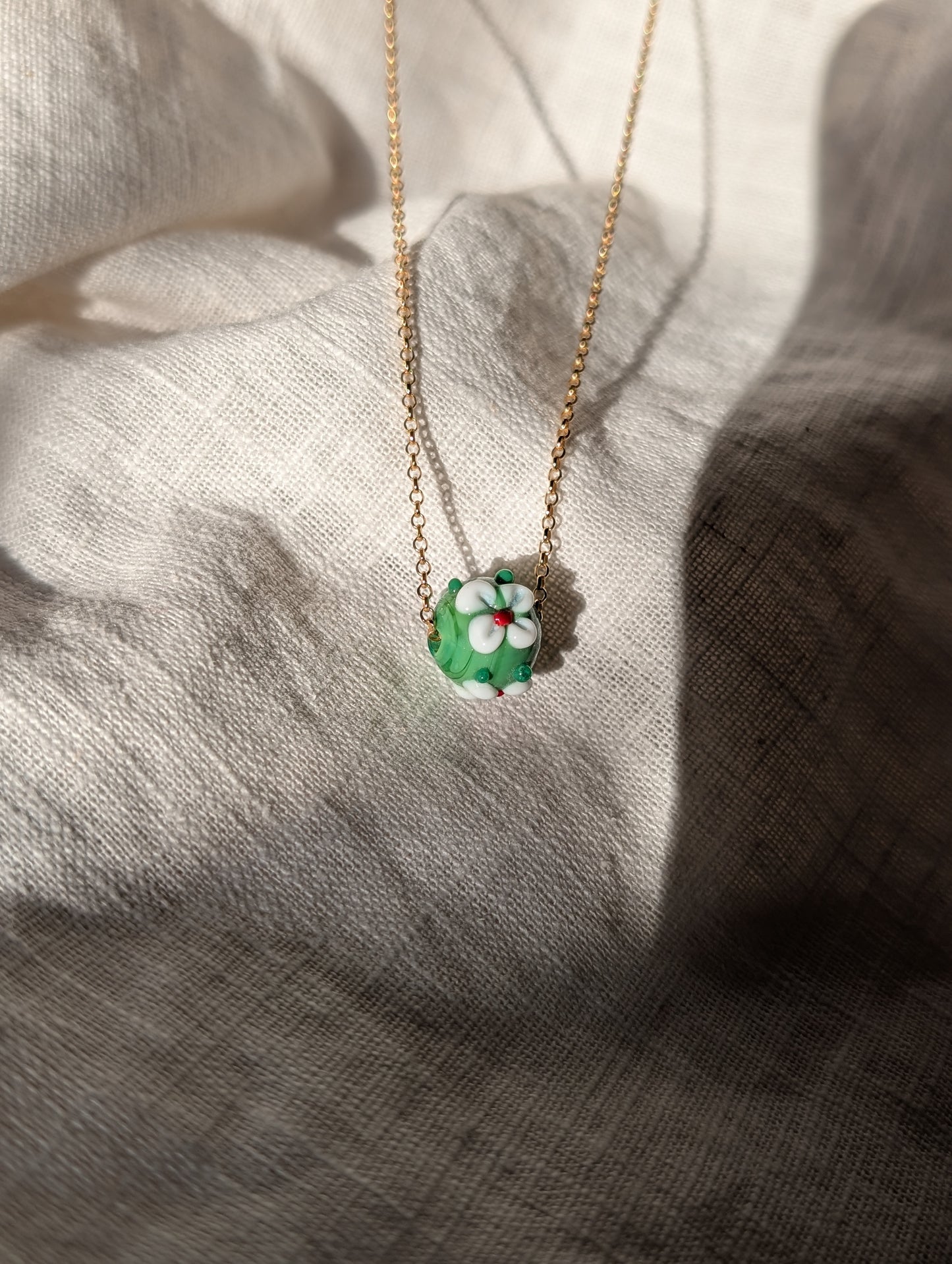 Flora Murano Glass flower bead necklace