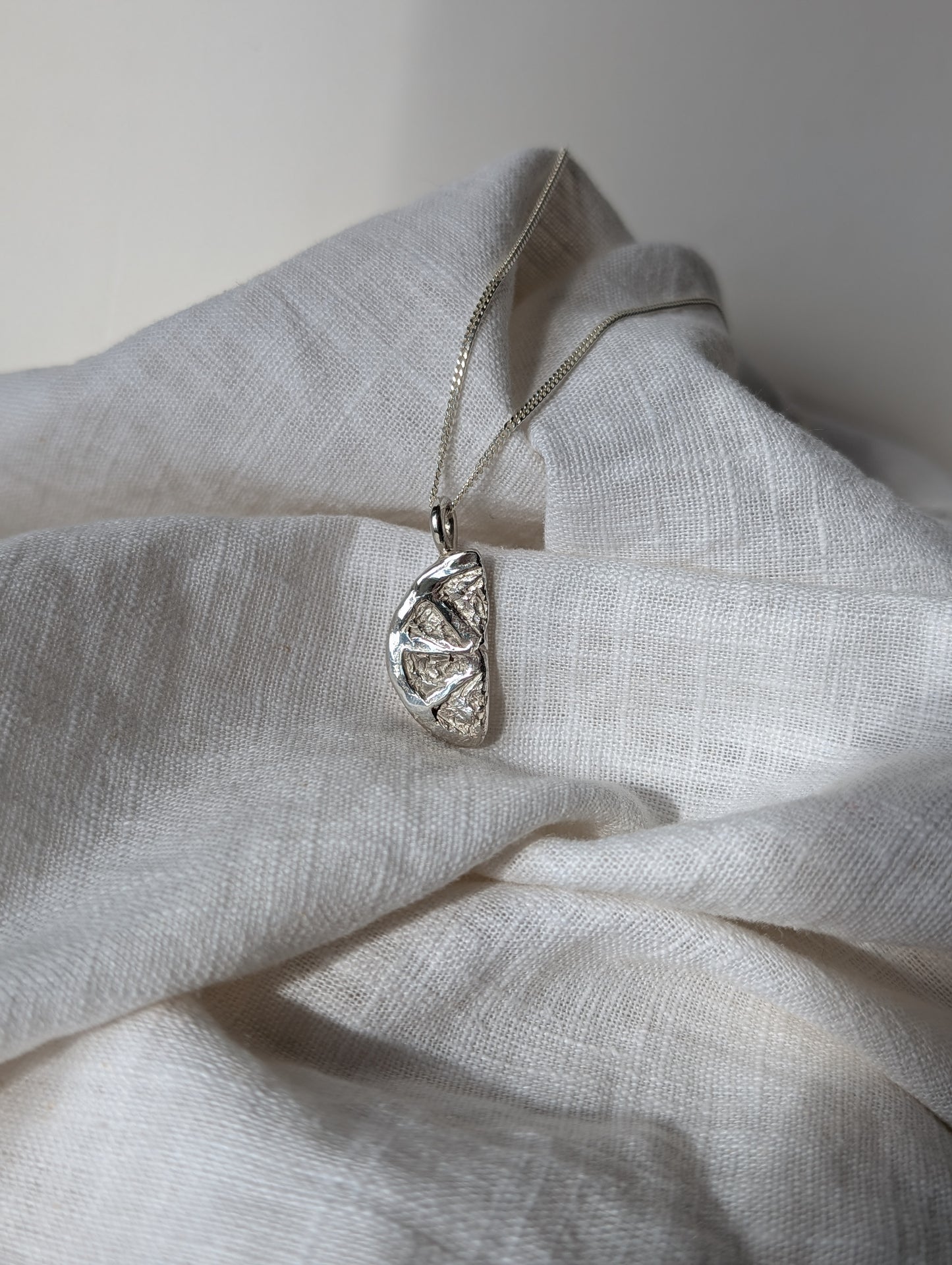 Citrus Slice Silver Pendant