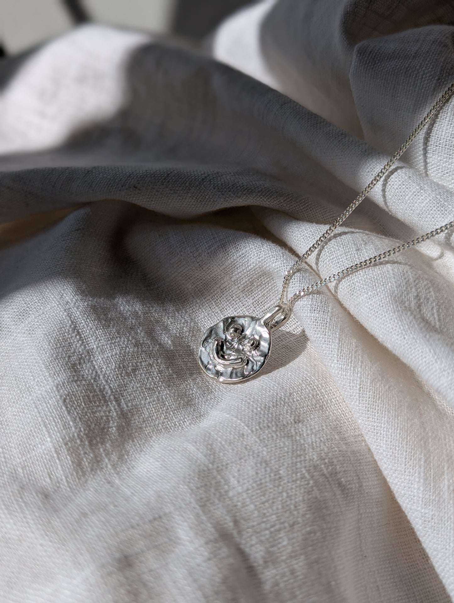 Sásta Smiley Two Faced Silver Pendant