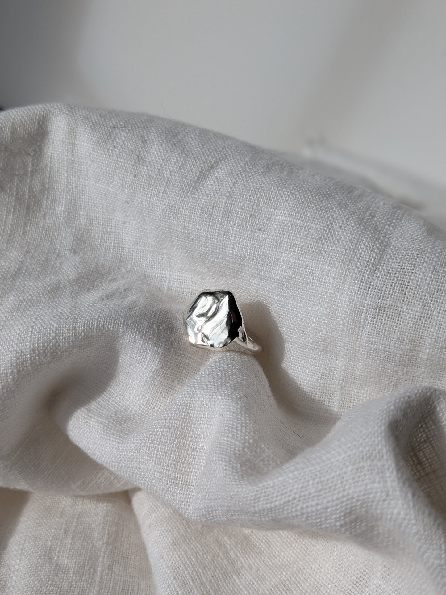 Custom Causeway Volcanic silver ring