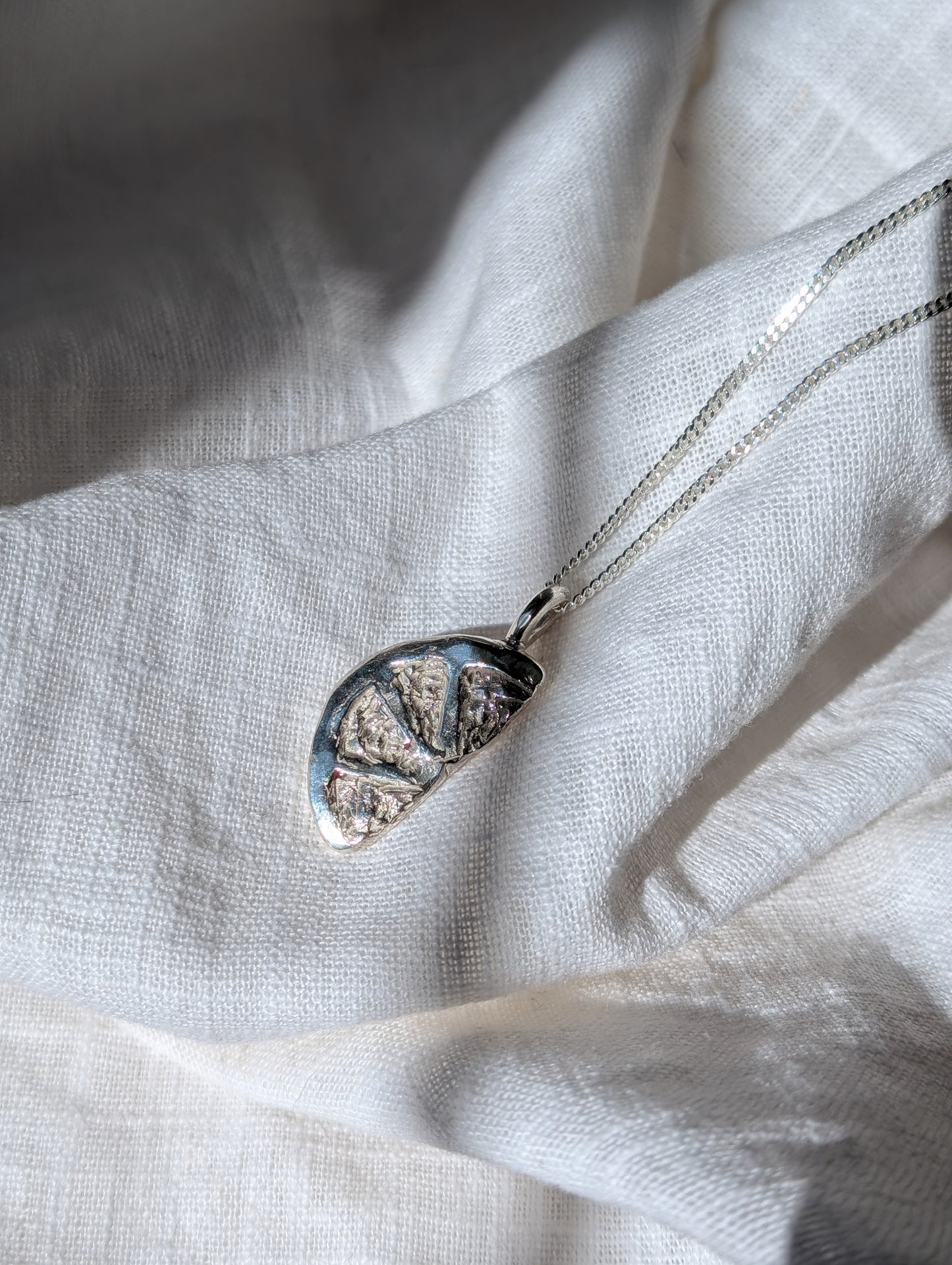 Citrus Slice Silver Pendant