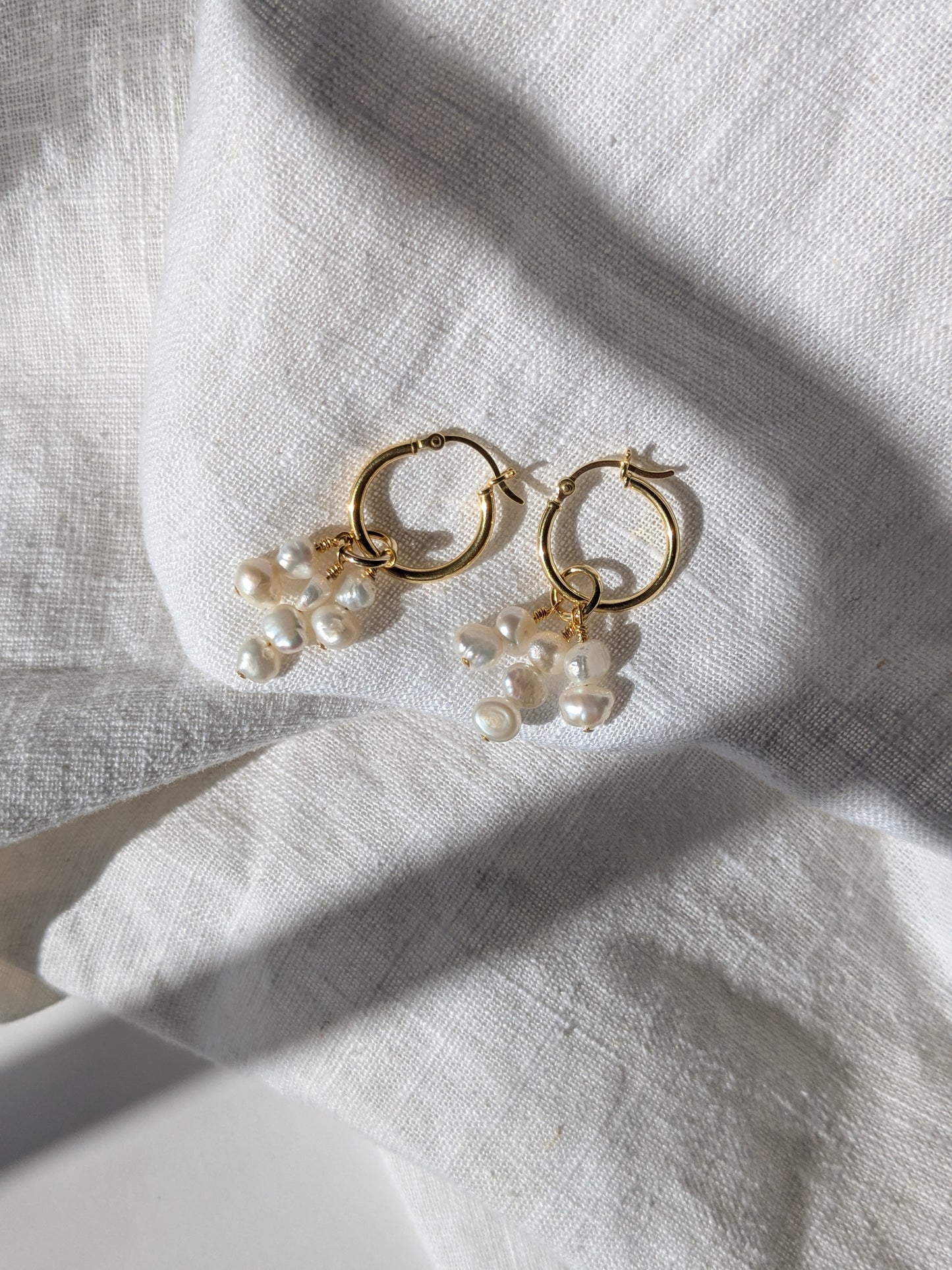 Etta Pearl Hoop Earrings