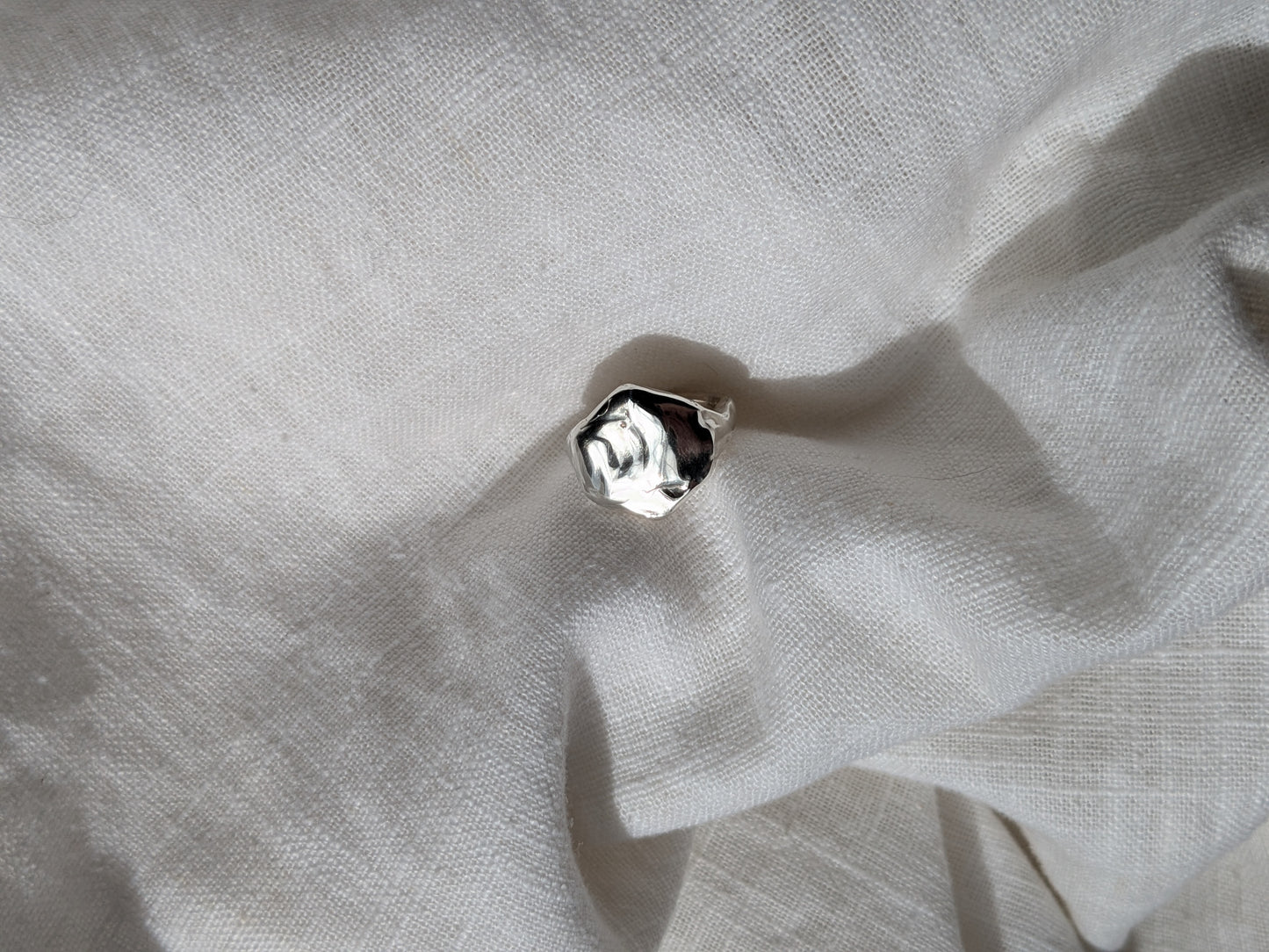 Custom Causeway Volcanic silver ring