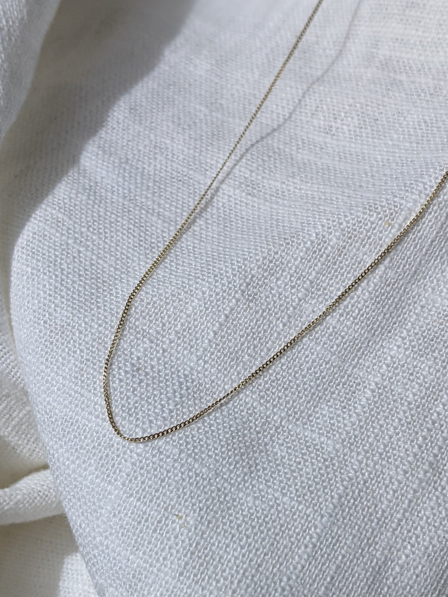 9ct Gold Luna Curb Chain Necklace