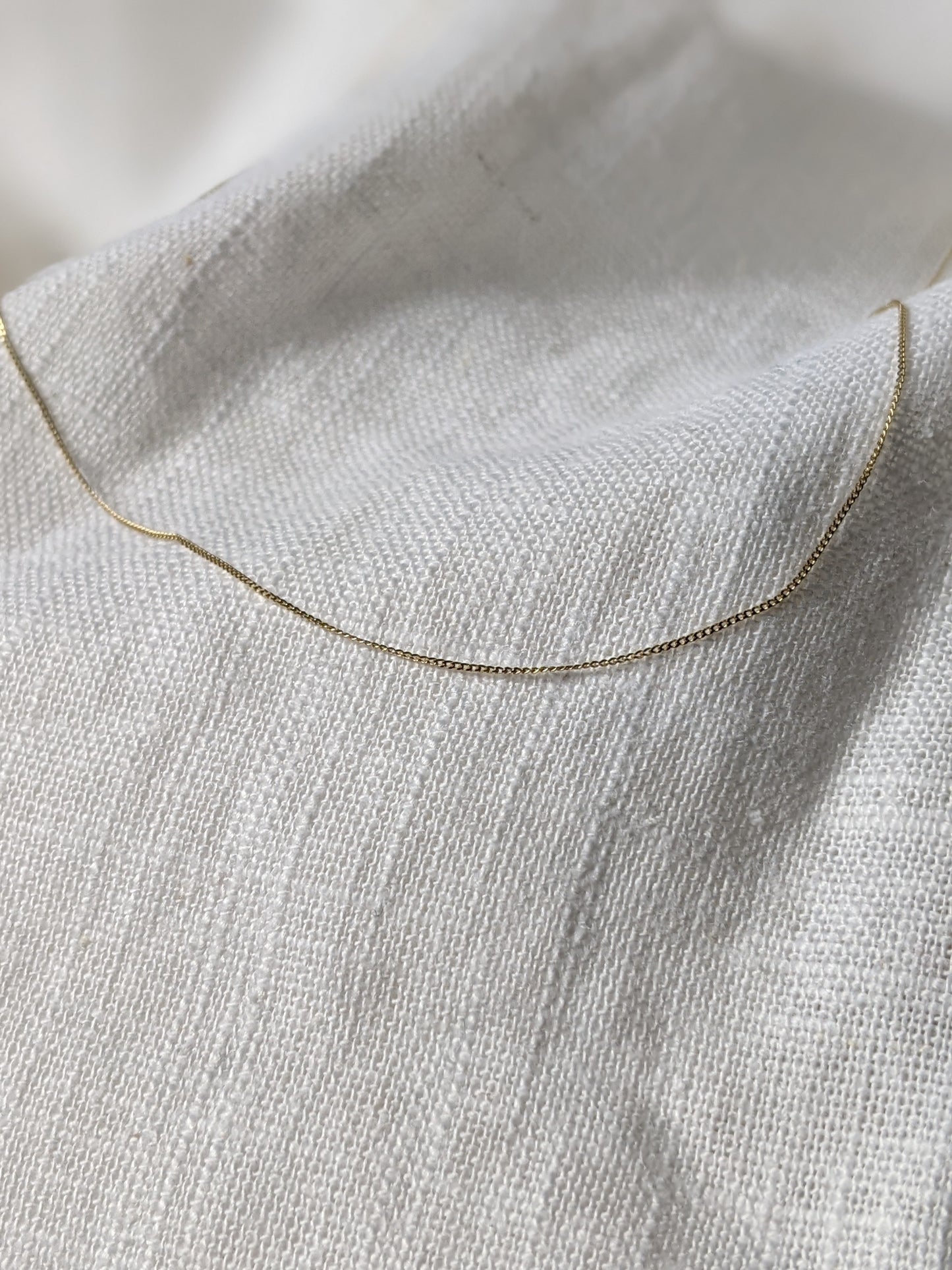 9ct Gold Luna Curb Chain Necklace