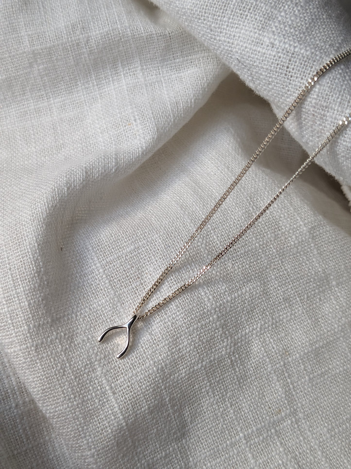Delicate Wishbone necklace