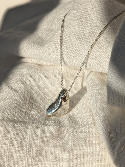 Vague thought silver pendant