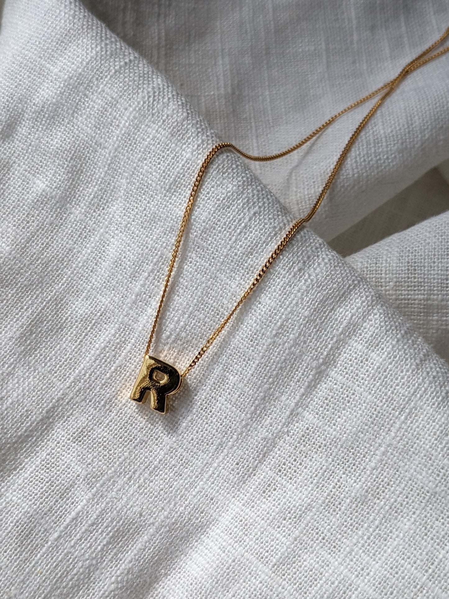 Initial Necklace - 18 Carat Gold Vermeil