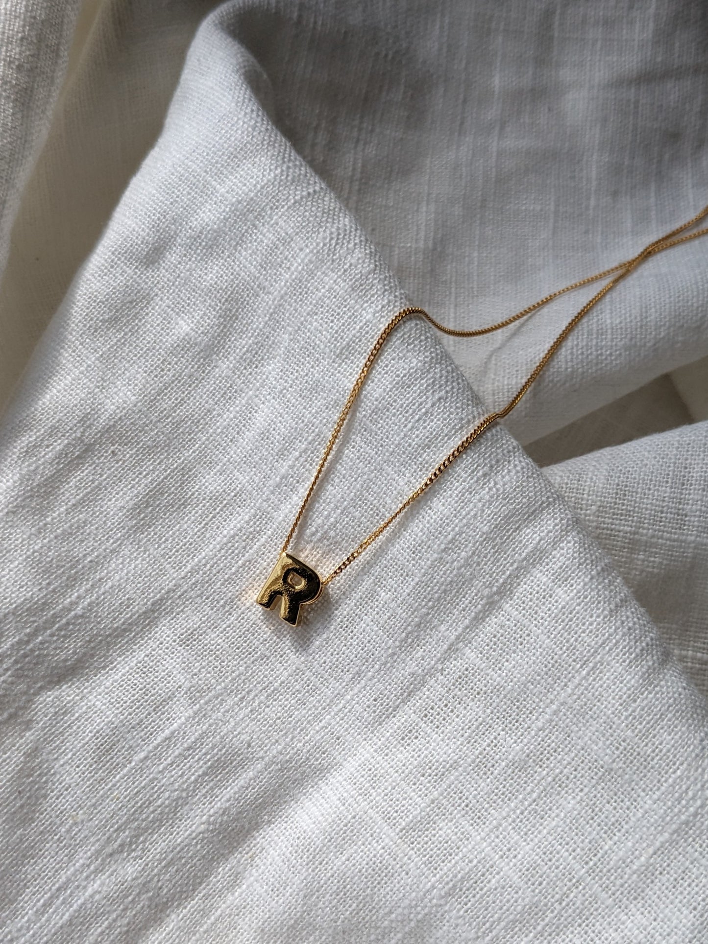 Initial Necklace - 18 Carat Gold Vermeil