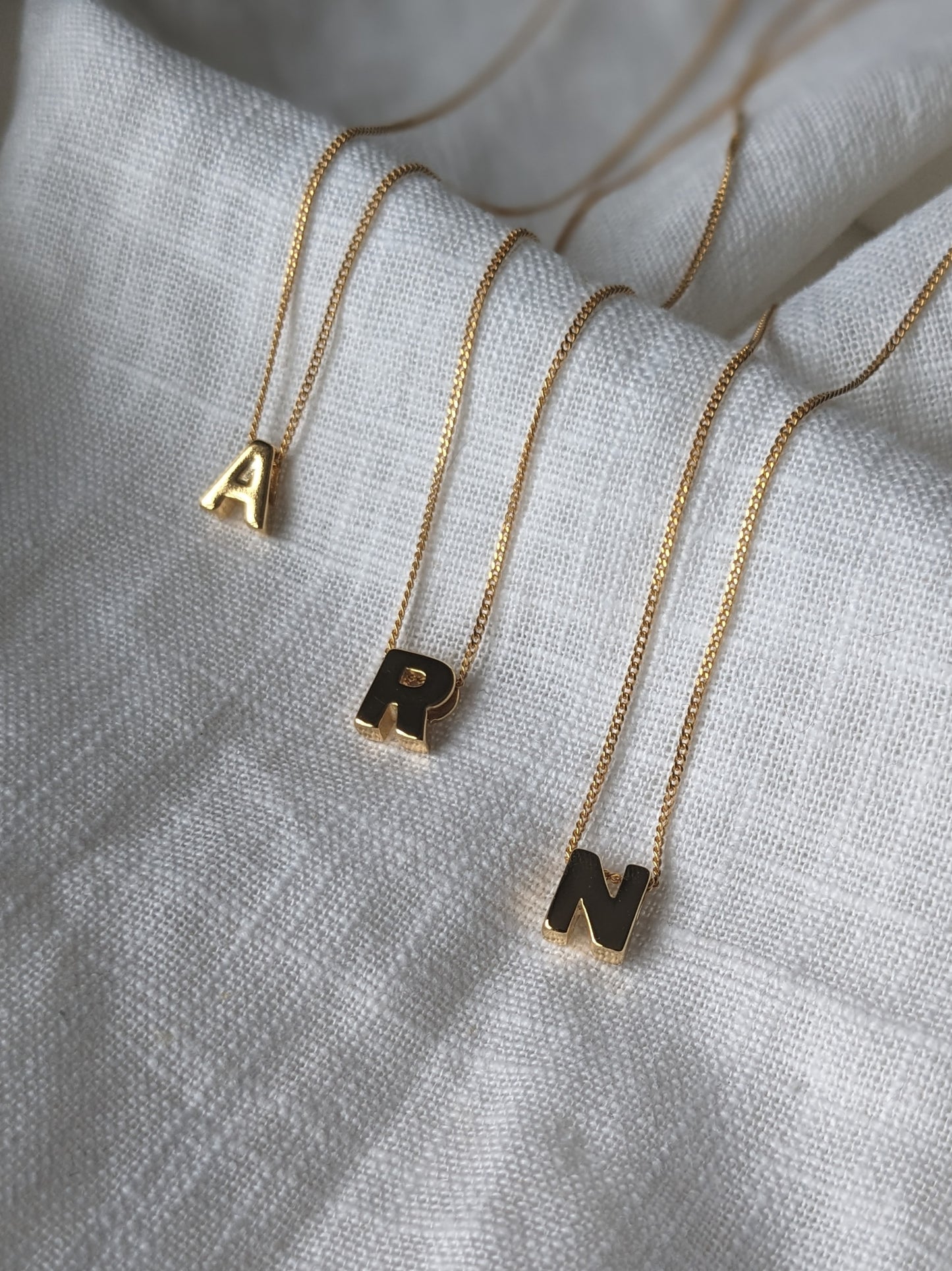 Initial Necklace - 18 Carat Gold Vermeil