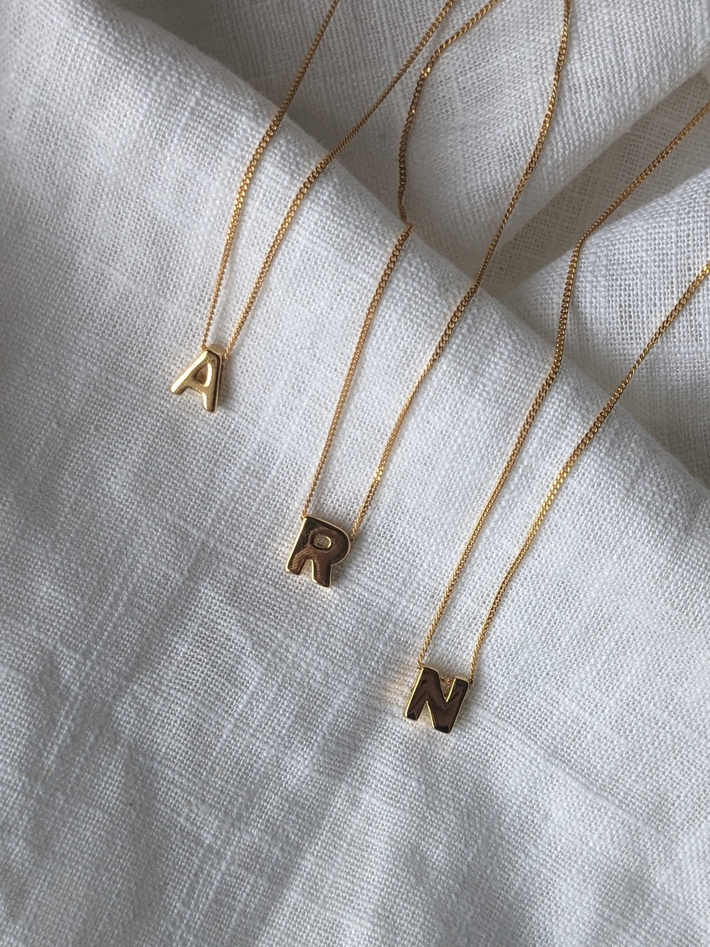 Inital Necklace - 18 Carat Gold Vermeil