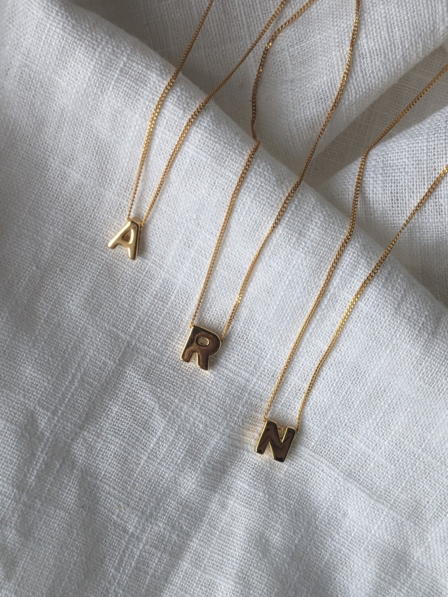 Initial Necklace - 18 Carat Gold Vermeil