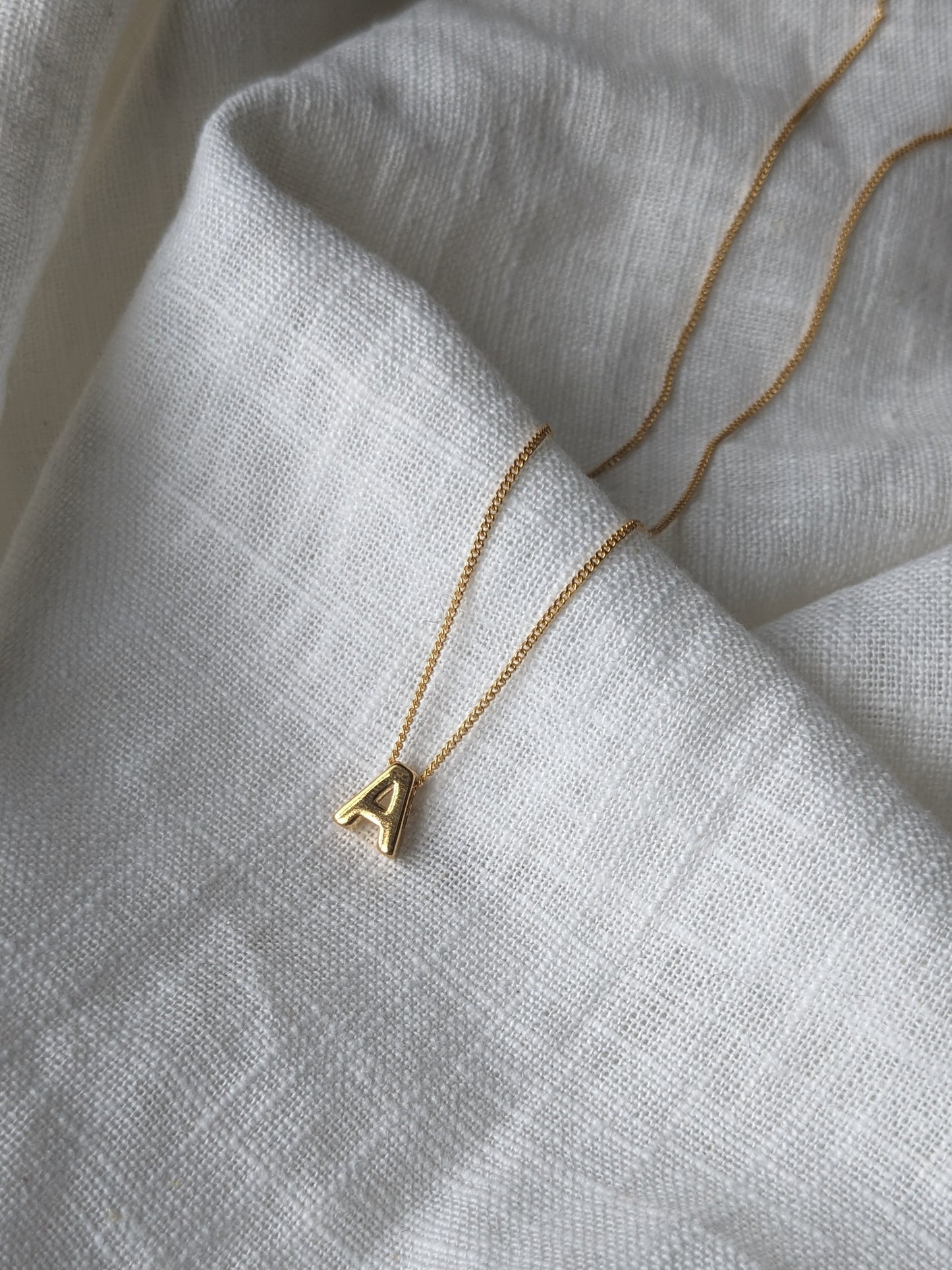 Initial Necklace - 18 Carat Gold Vermeil