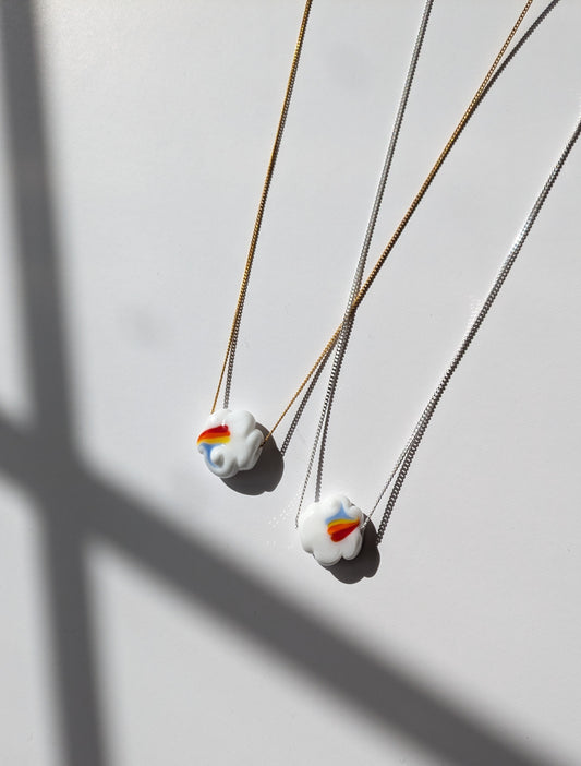 Rainbow Cloud Murano Necklace