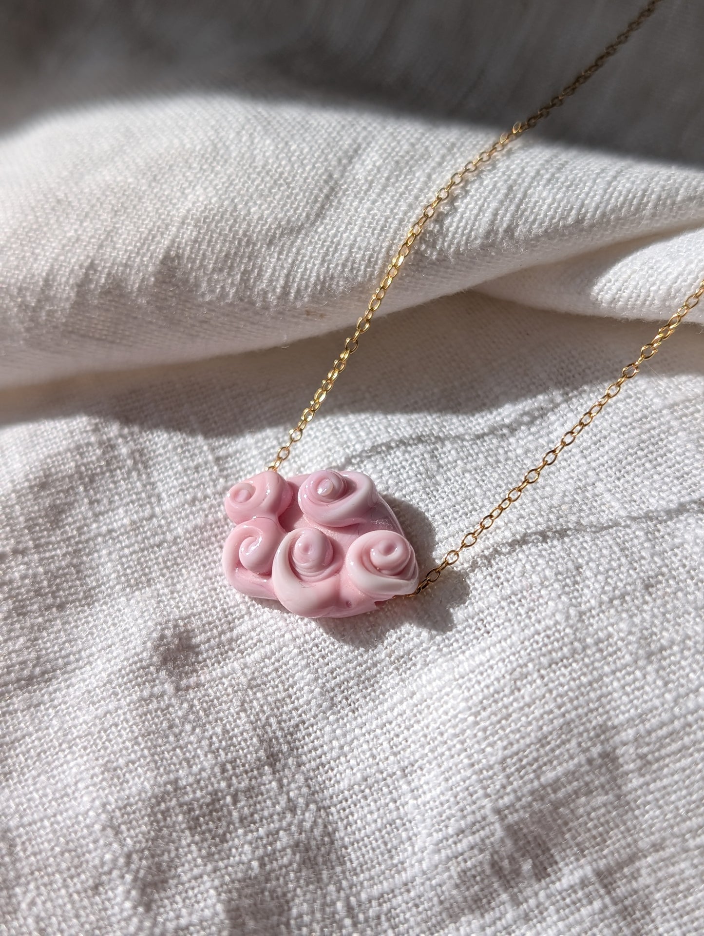 Pastel Clouds - Murano glass cloud necklace