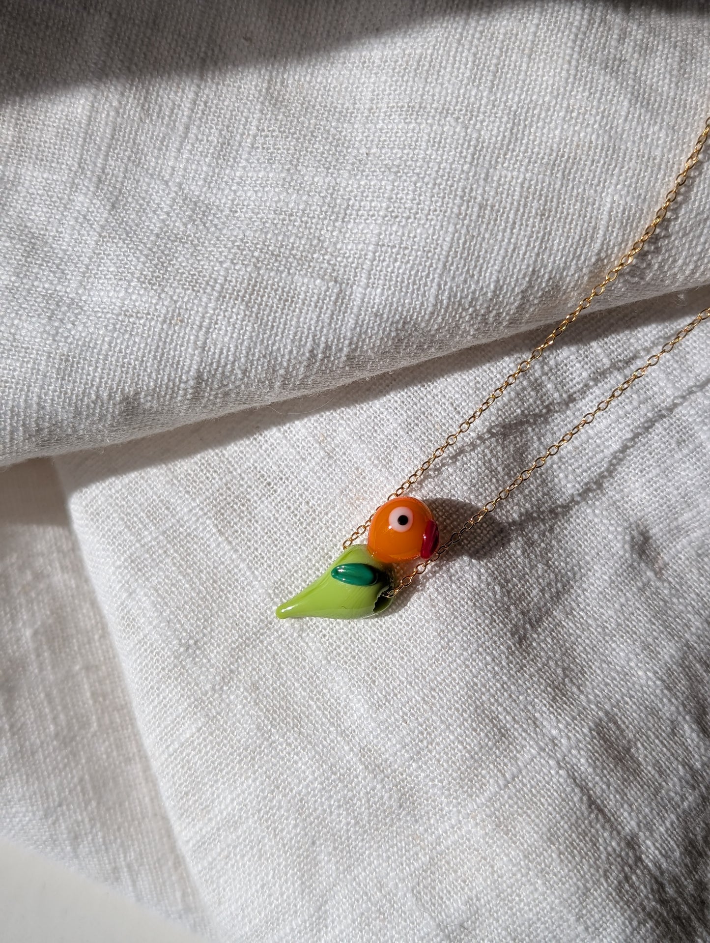 Polly Parrot murano glass necklace