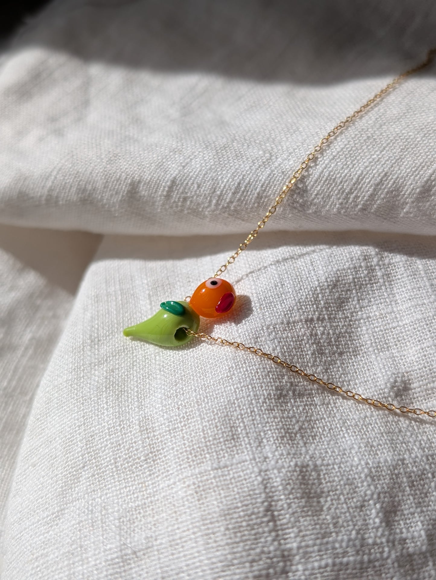 Polly Parrot murano glass necklace