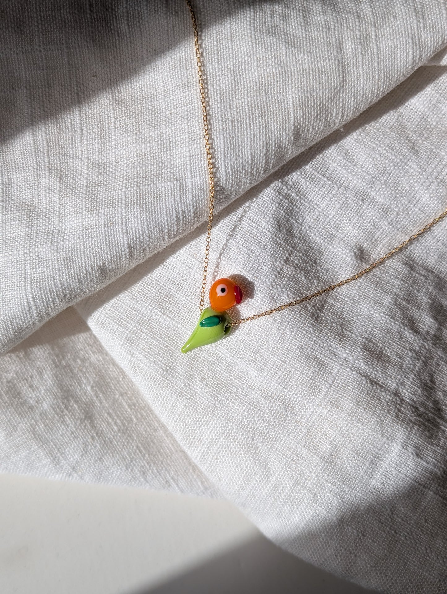 Polly Parrot murano glass necklace