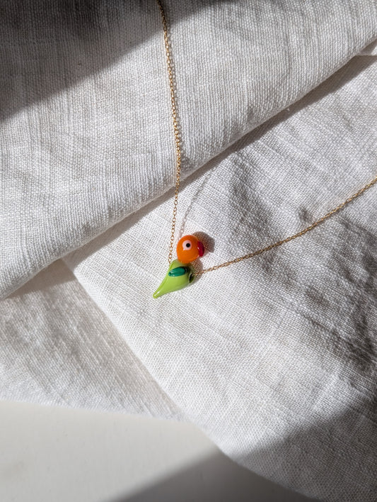 Polly Parrot murano glass necklace