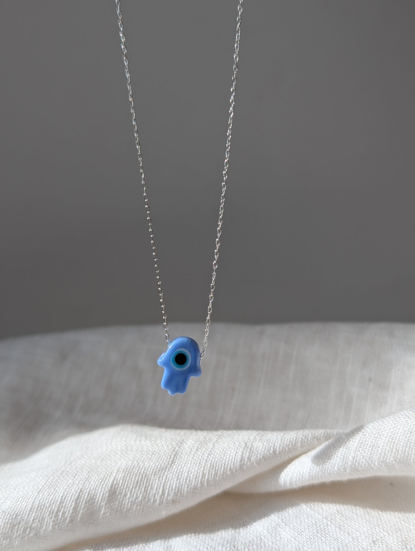 Hamsa Hand Murano Glass Necklace