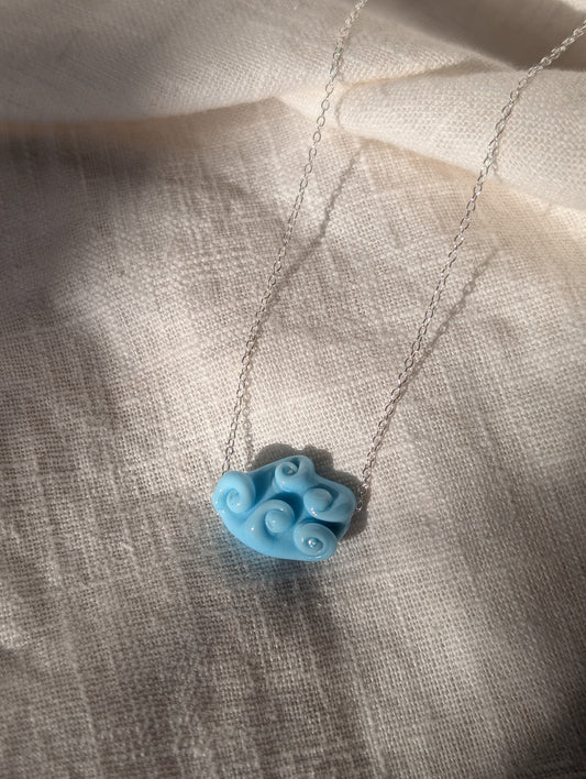 Pastel Clouds - Murano glass cloud necklace