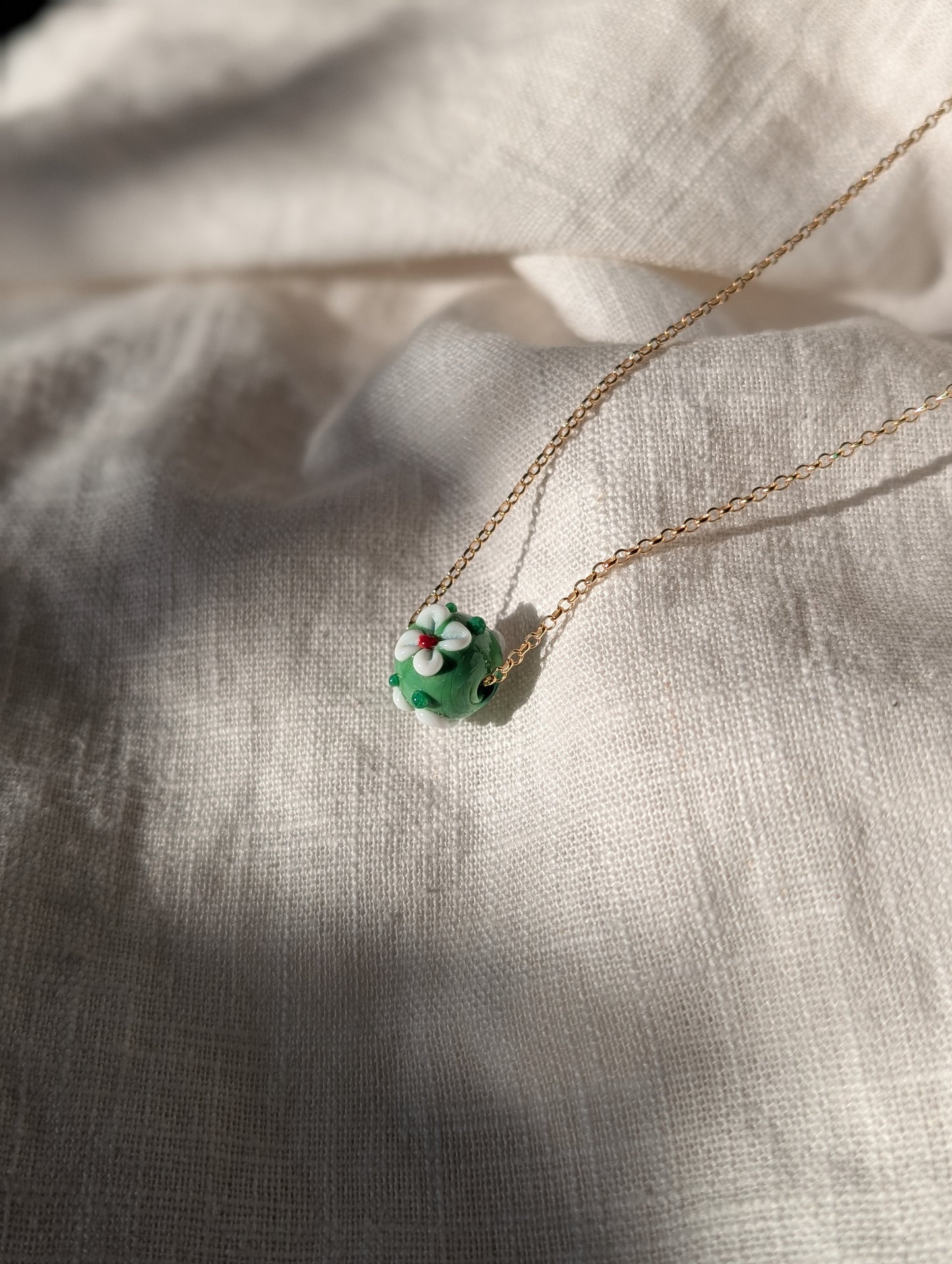 Flora Murano Glass flower bead necklace
