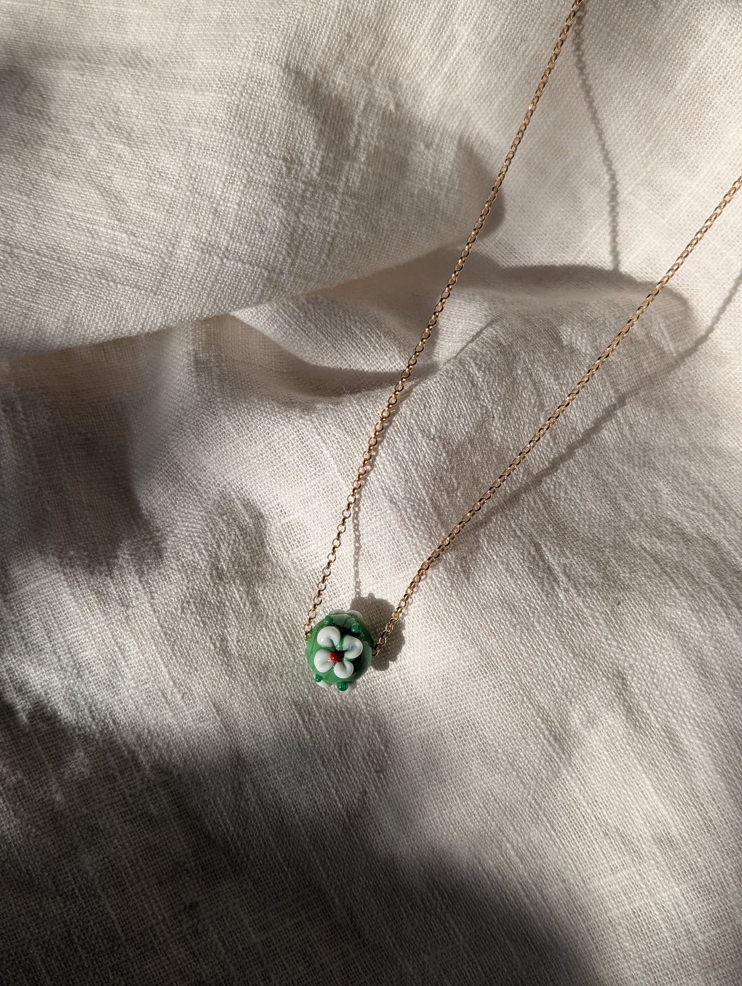 Flora Murano Glass flower bead necklace