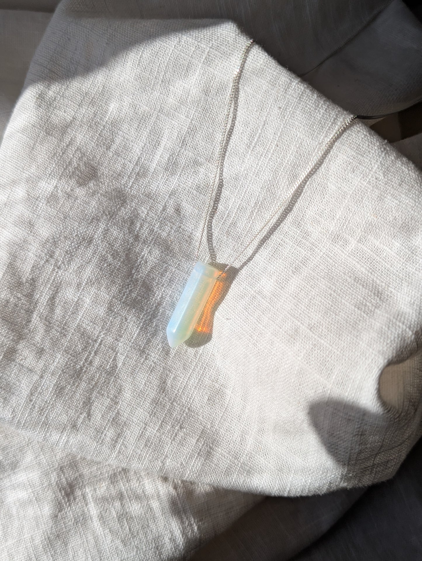 Opalite Crystal point necklace