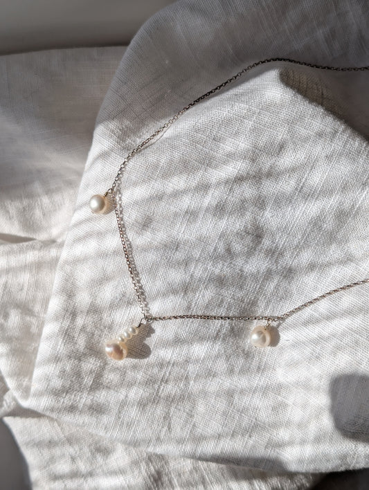 Pearl Charm Necklace - Sample