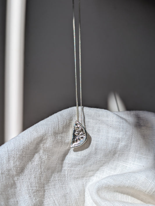 Watermelon Sisters Handmade Silver Pendant Necklace