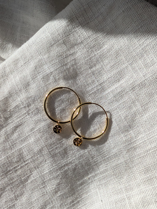 Tiny flower Endless hoops