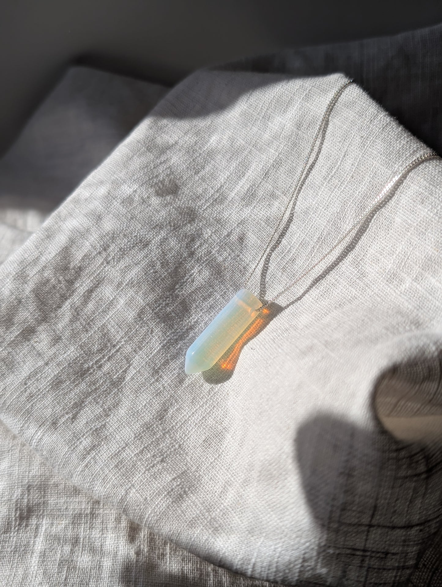 Opalite Crystal point necklace