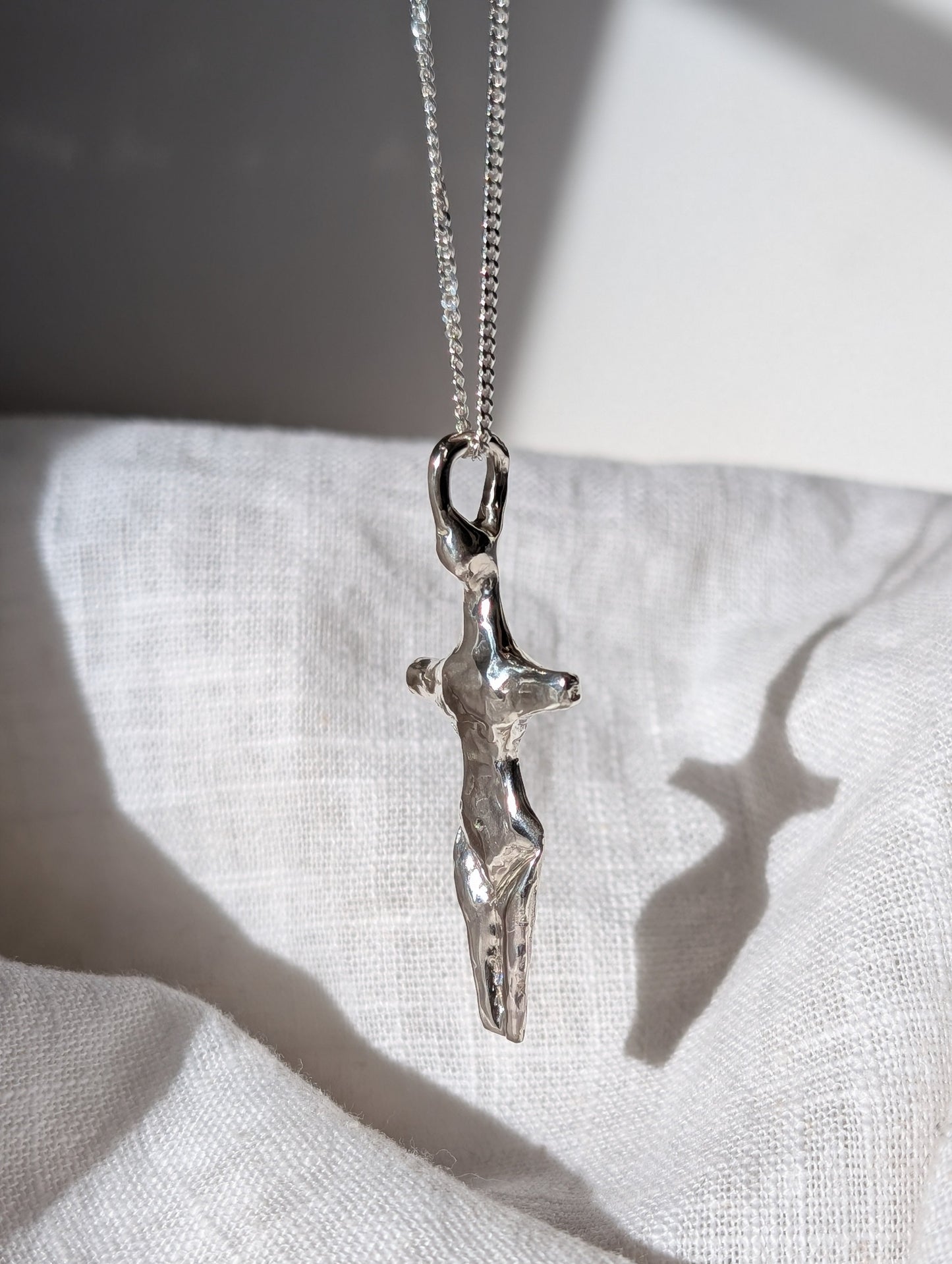 Mother Goddess Silver Necklace