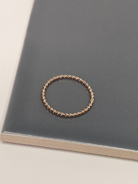 Rose Gold FIll Beaded Stacking Ring
